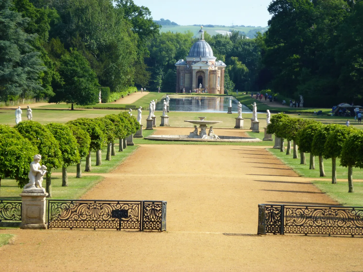 The Long Water and Archer Pavilion at Wrest Park, Silsoe, which holds its Great Pumpkin Party every day from 24 October to 1 November