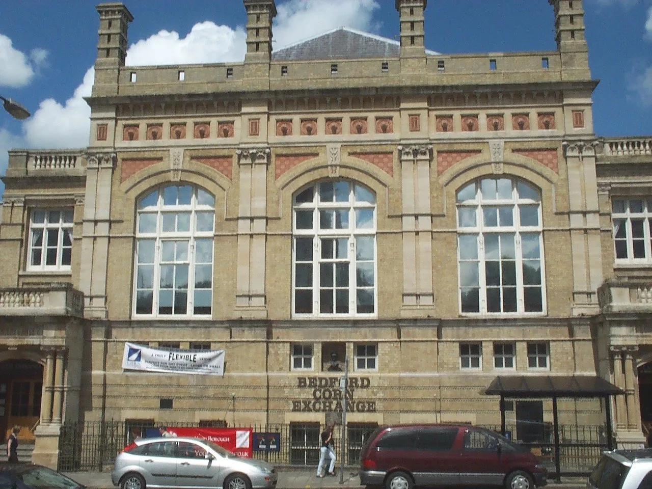 Bedford Corn Exchange on St Paul's Square, where the town's pantomime runs each Christmas