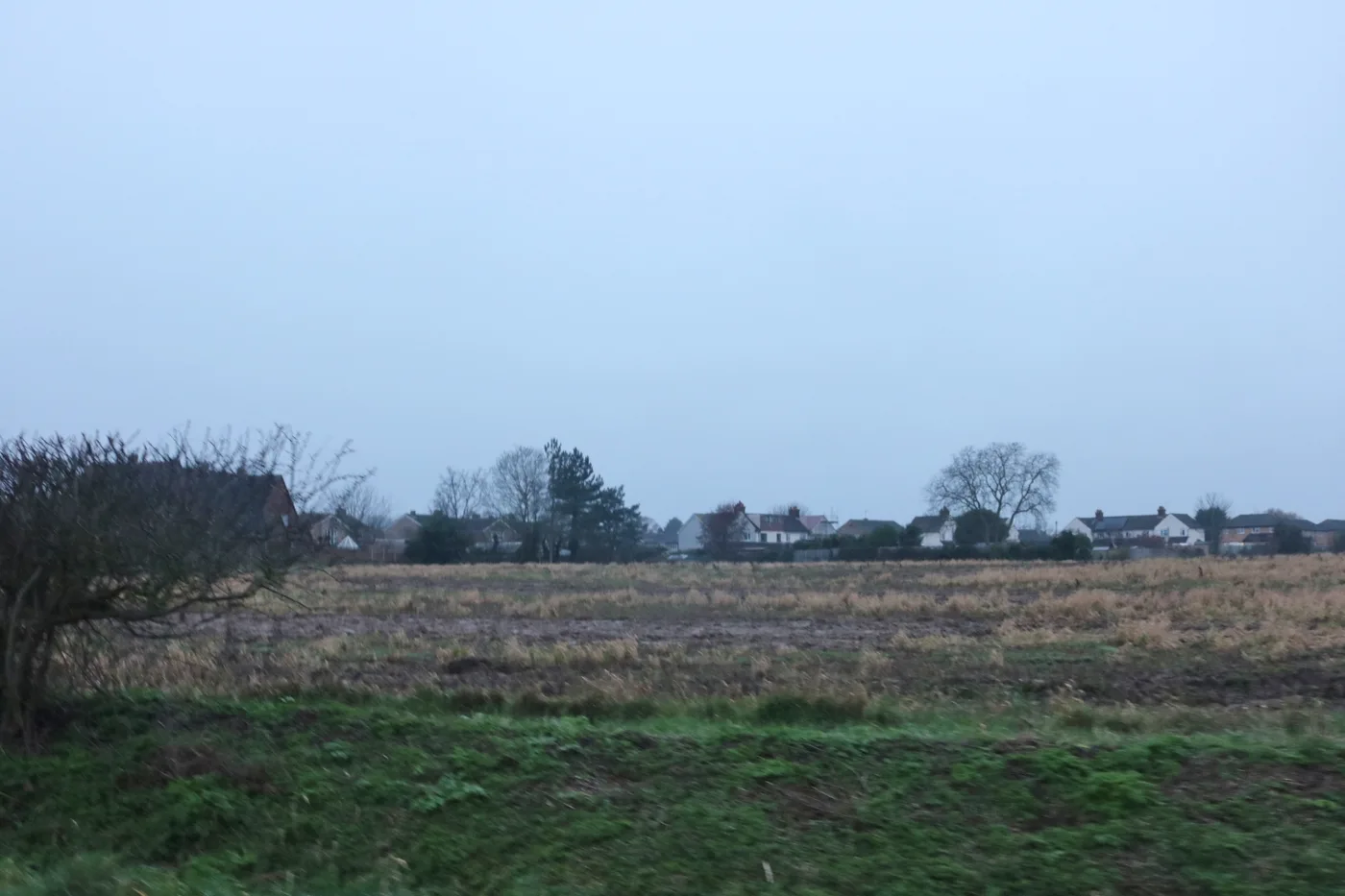 An arable field on the edge of Great Barford, seen from Addingtons Road. The Millfield End application covers 39.65 hectares of farmland on the other side of the village, to the south west