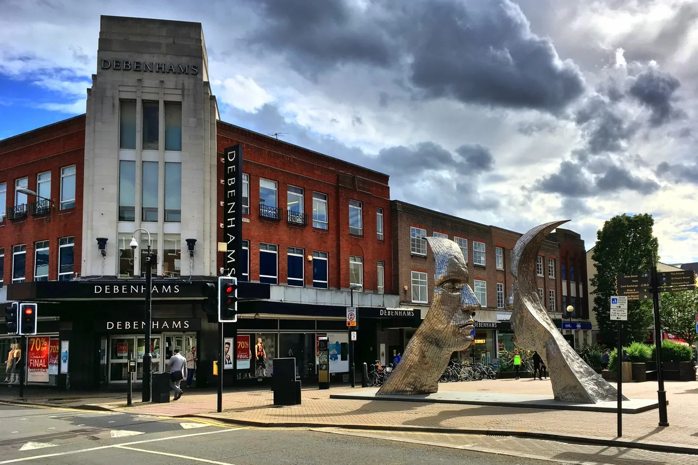 The Debenhams building on Bedford High Street, photographed in 2017 while the store was still trading. Scrutiny has questioned the return on the council's £1.8m investment in it